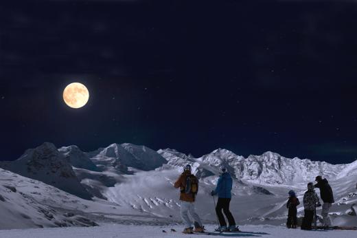 Foto Engadina: sciare con la luna