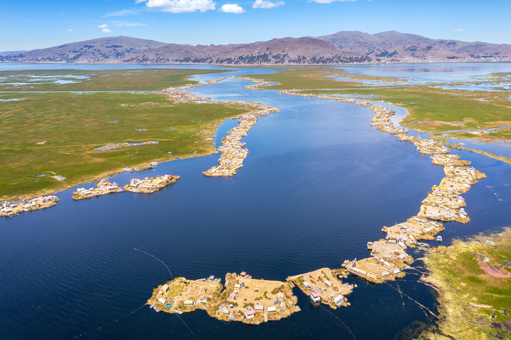 isole galleggianti degli Uros lago Titicaca