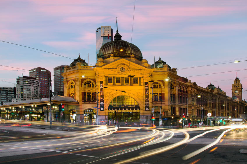 Stazione di Flinders Street di Melbourne (Australia) 