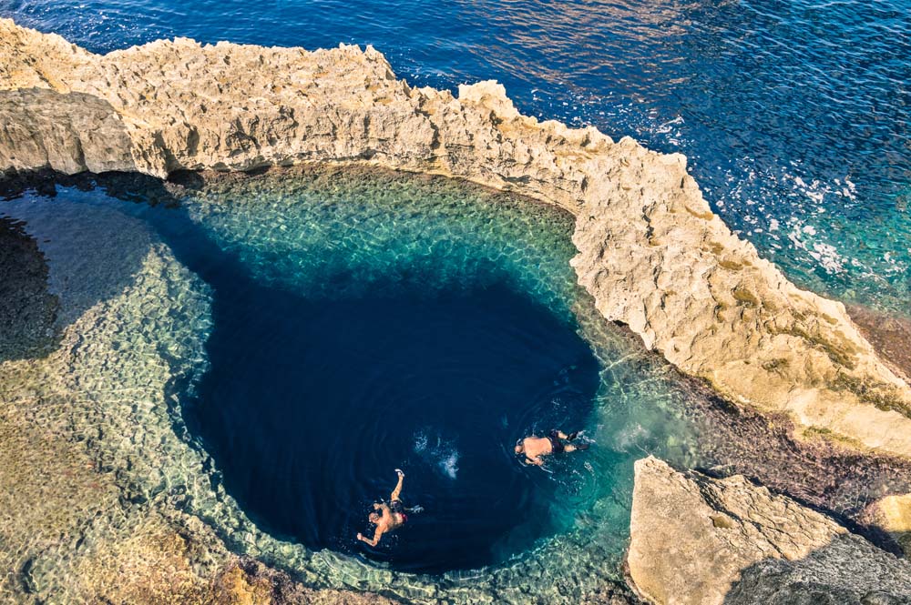 Blue Hole all’isola di Gozo, Malta