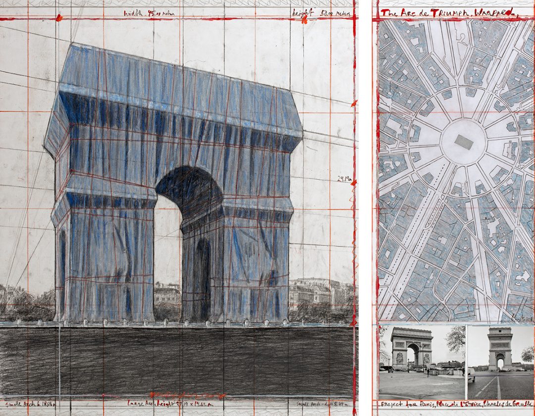 Parigi: la mostra di Christo (e l’Arco di Trionfo)