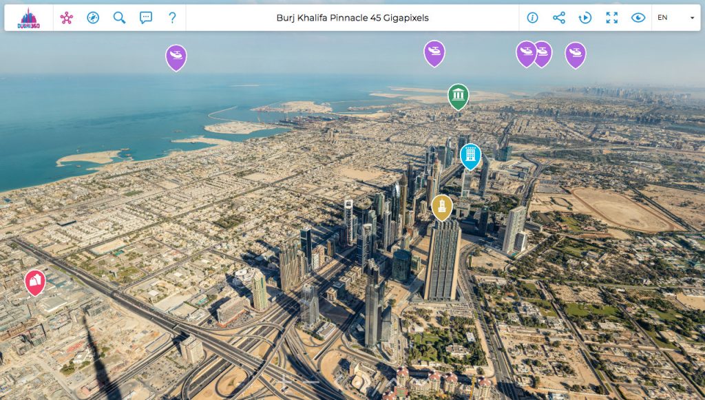 Dubai360 Vista virtuale dal Burj Khalifa