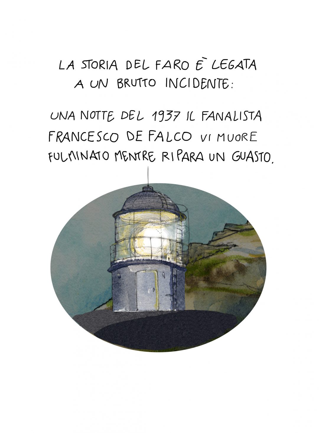 Lucia e il faro di Ischia: il racconto per immagini della nostra urban sketcher