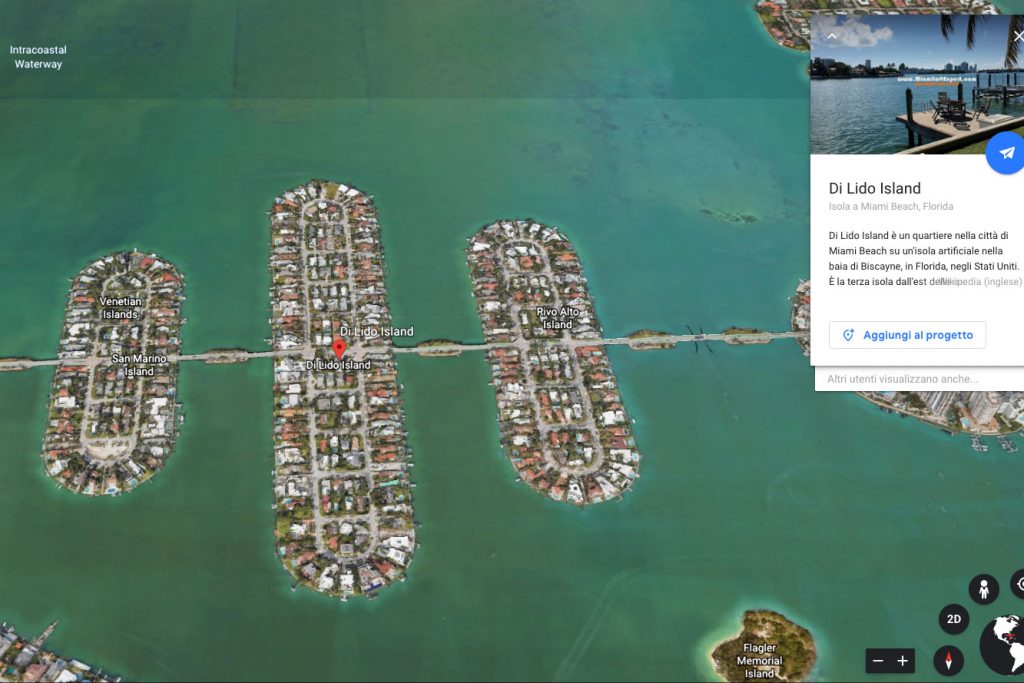 Lido Island vista da Google Earth