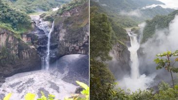 Ecuador: la cascata di San Rafael com'è oggi e com'era