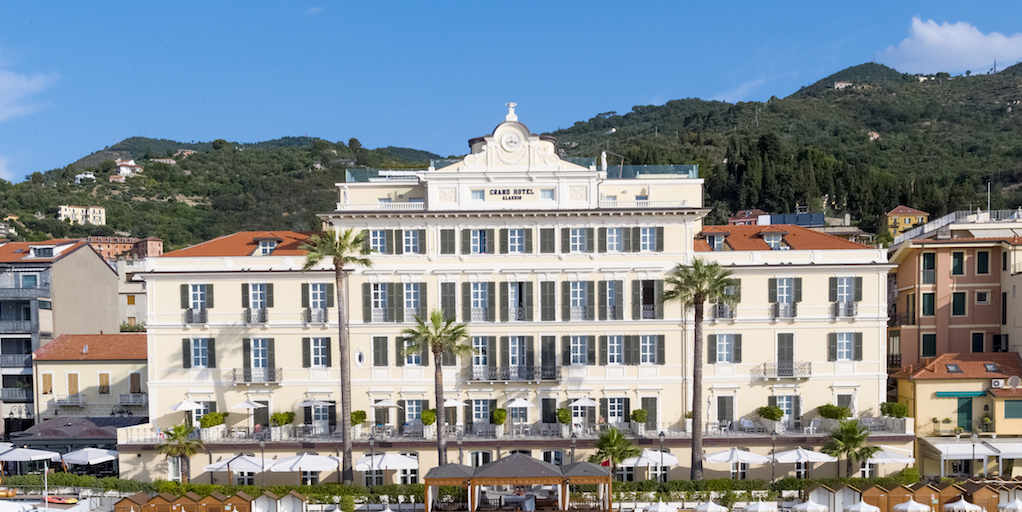 Grand Hotel Alassio spiaggia e facciata