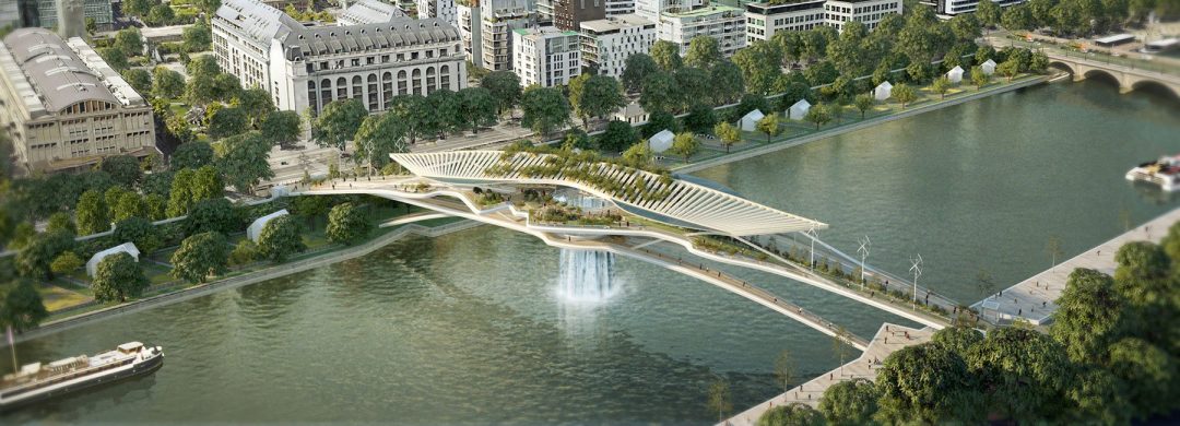 Parigi: uno splendido ponte (con cascata) sopra la Senna