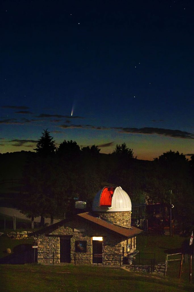 Cometa Neowise dall'Osservatorio di Sormano
