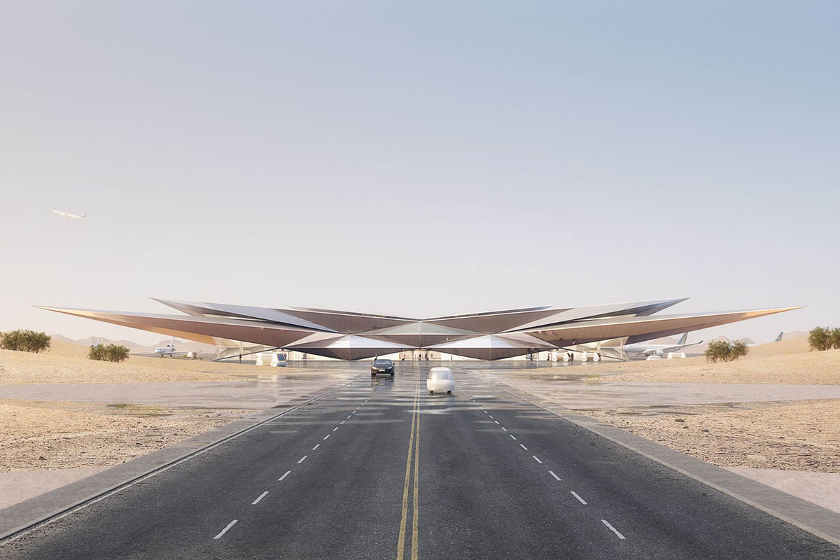 L’aeroporto in Arabia Saudita progettato per essere un “miraggio” nel deserto