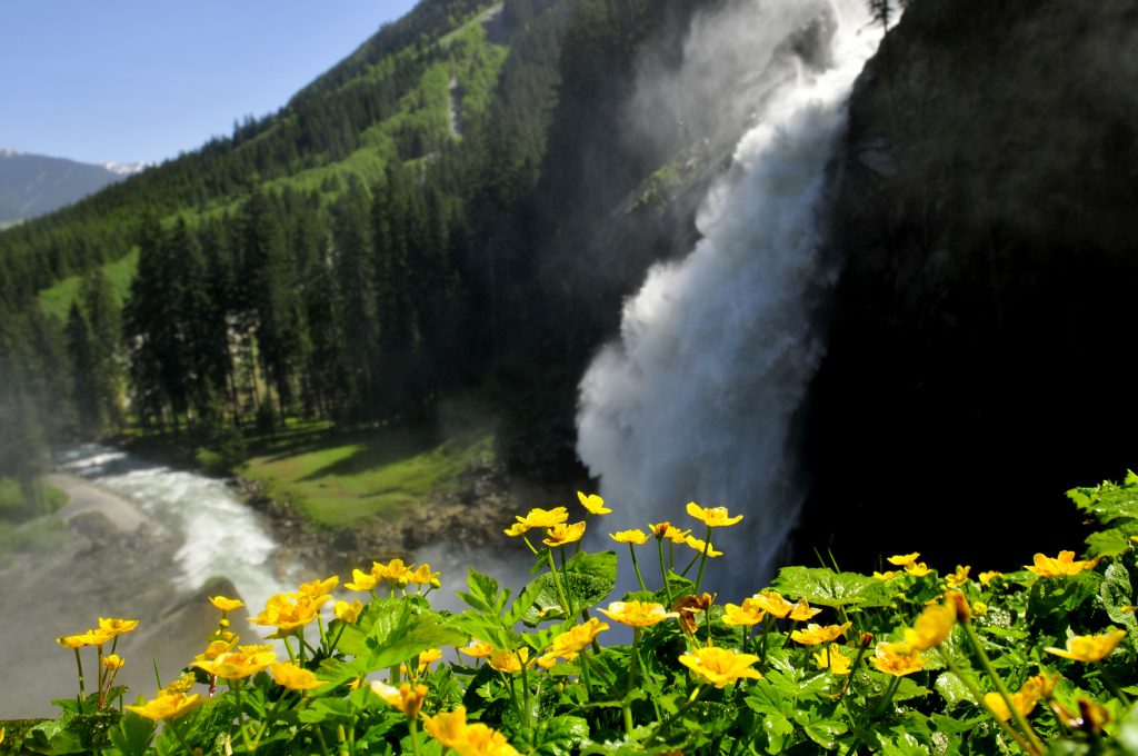 Le cascate Krimml nel parco nazionale degli Alti Tauri (foto Ente turismo Salisburghese).