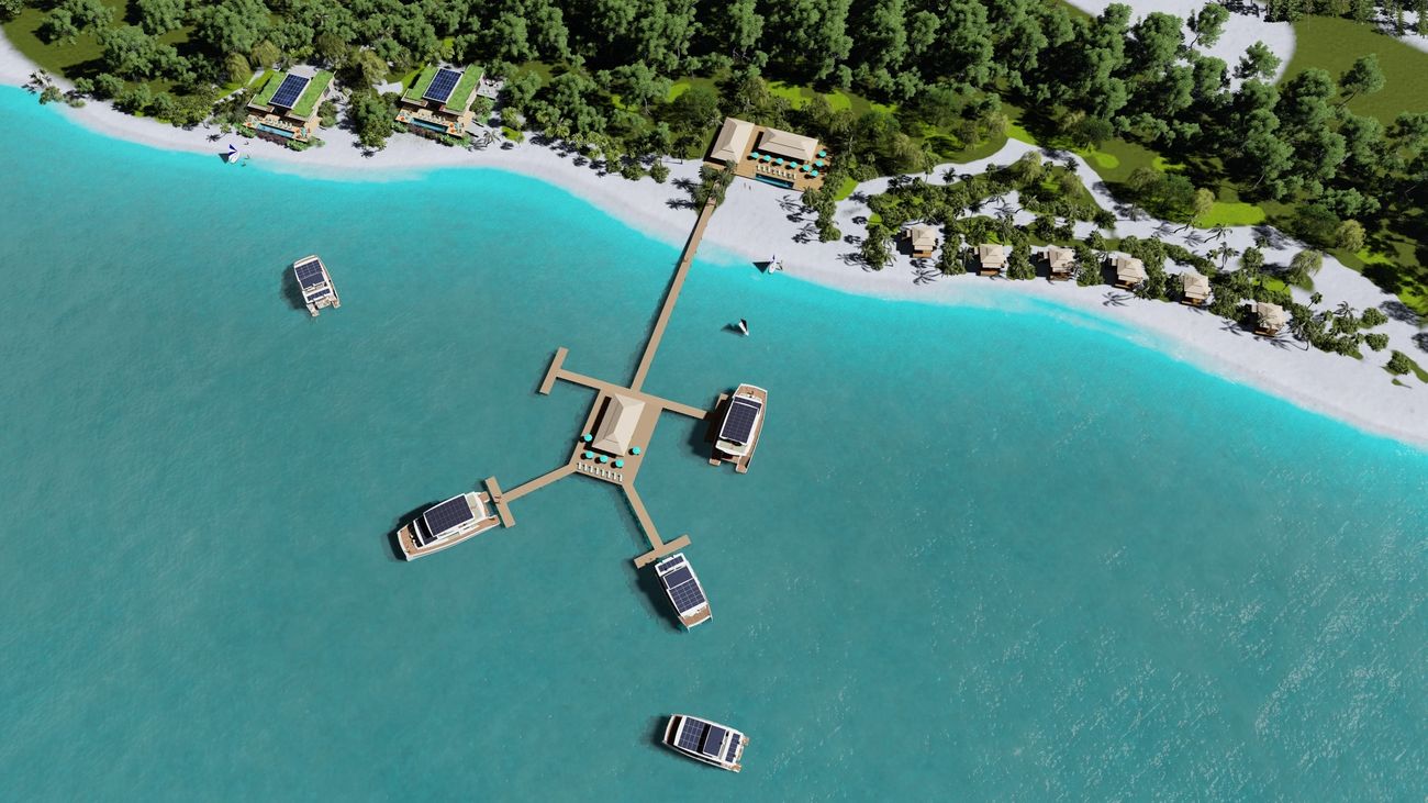 Un resort con i catamarani a energia solare: il progetto di Silent-Yachts
