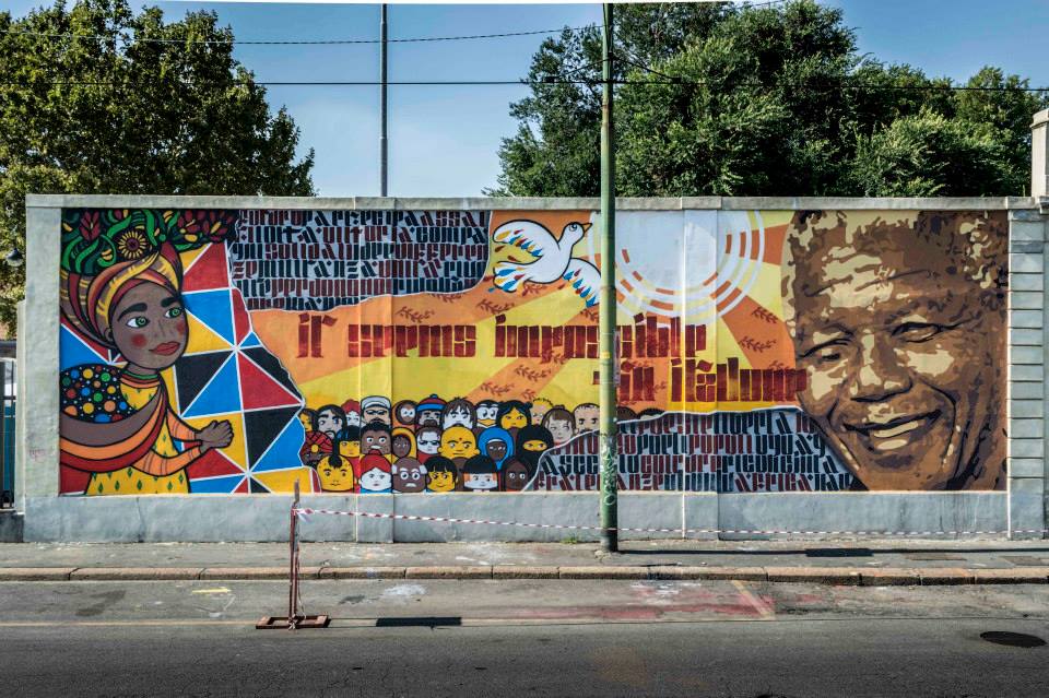 Il murale per Mandela