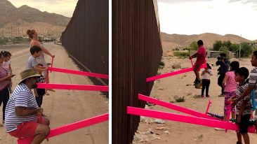L'altalena che "abbatte" il muro di Trump. L'opera ha vinto il premio per il miglior design