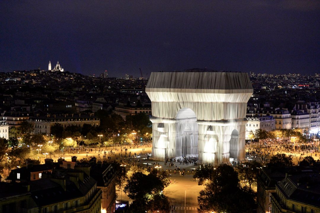Christo e Jeanne-Claude Arco di Trionfo impacchettato Parigi 
