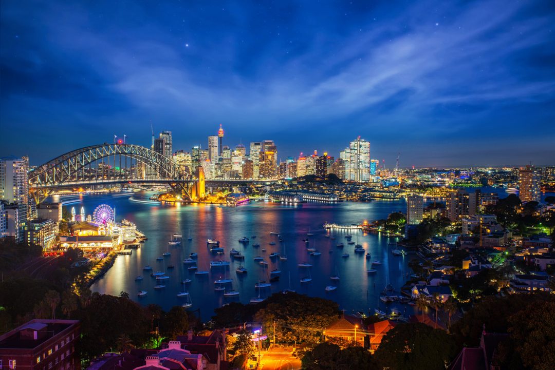 Sydney di notte australia
