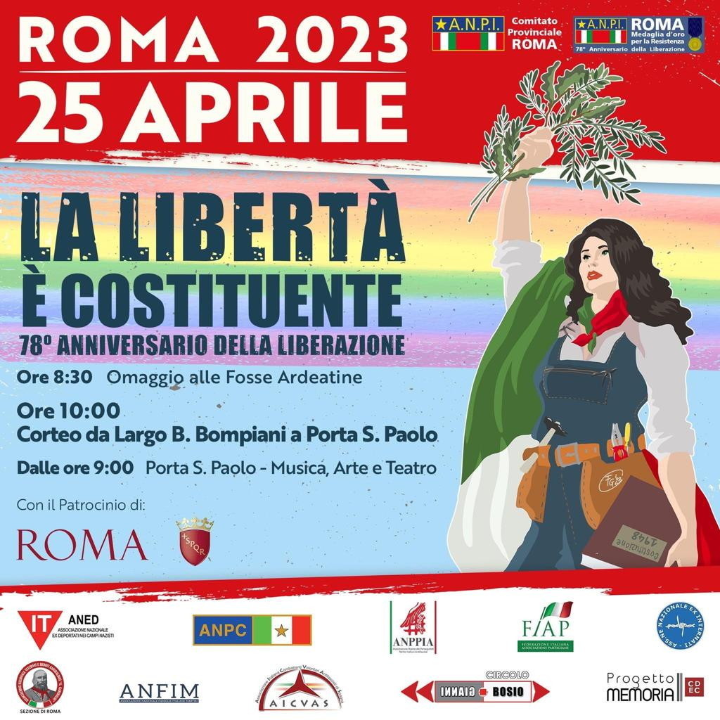 Roma, 25 aprile: celebrazioni per la Festa della liberazione