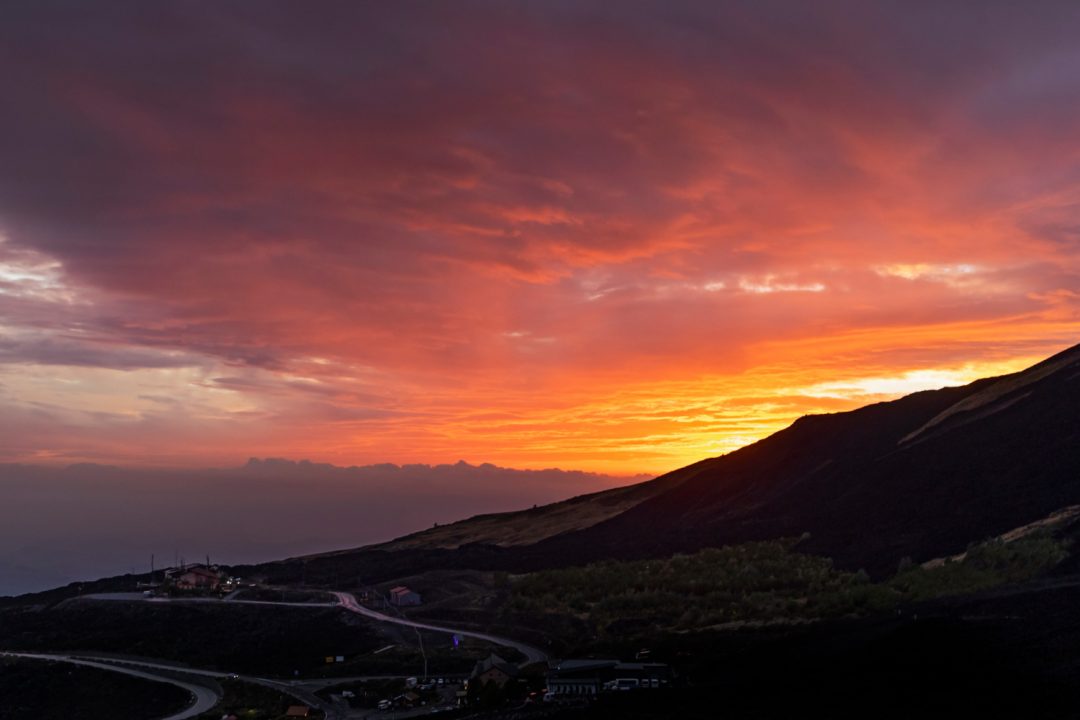 tramonto sull'Etna