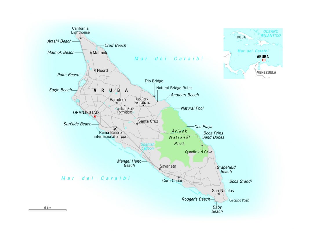 Aruba cartina