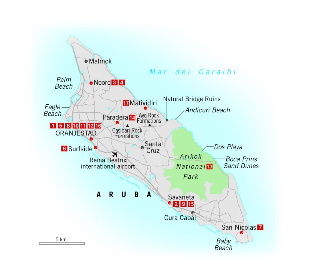 Aruba cartina