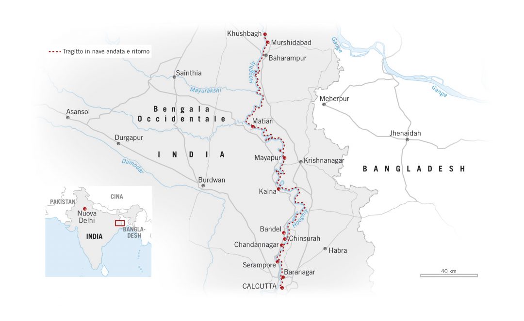 Crociera sul fiume Hooghly in India