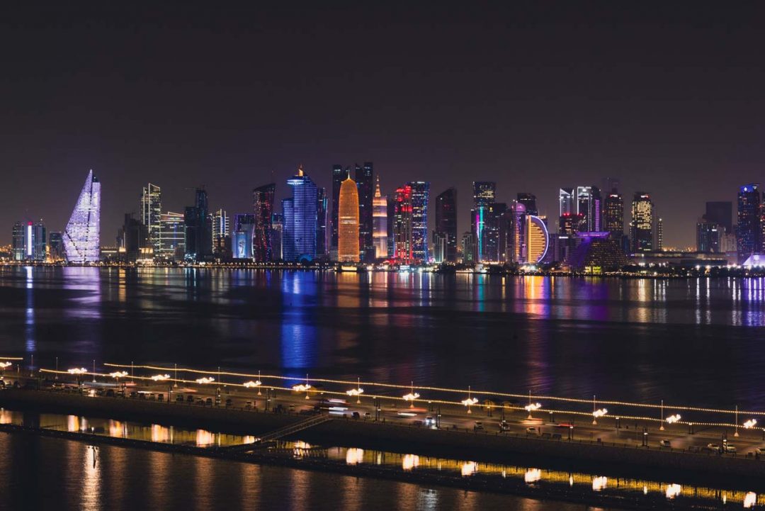 MSC World Europa, Doha by night