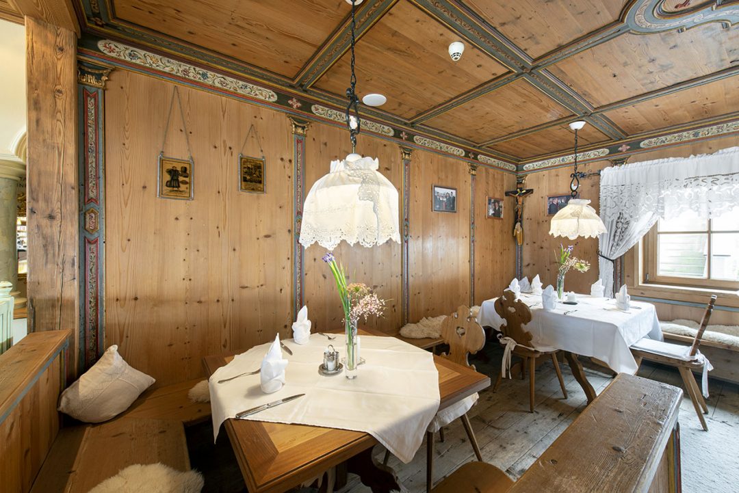 ristorante dell’Alpenhotel Speckbacher Hof, a Gnadenwald