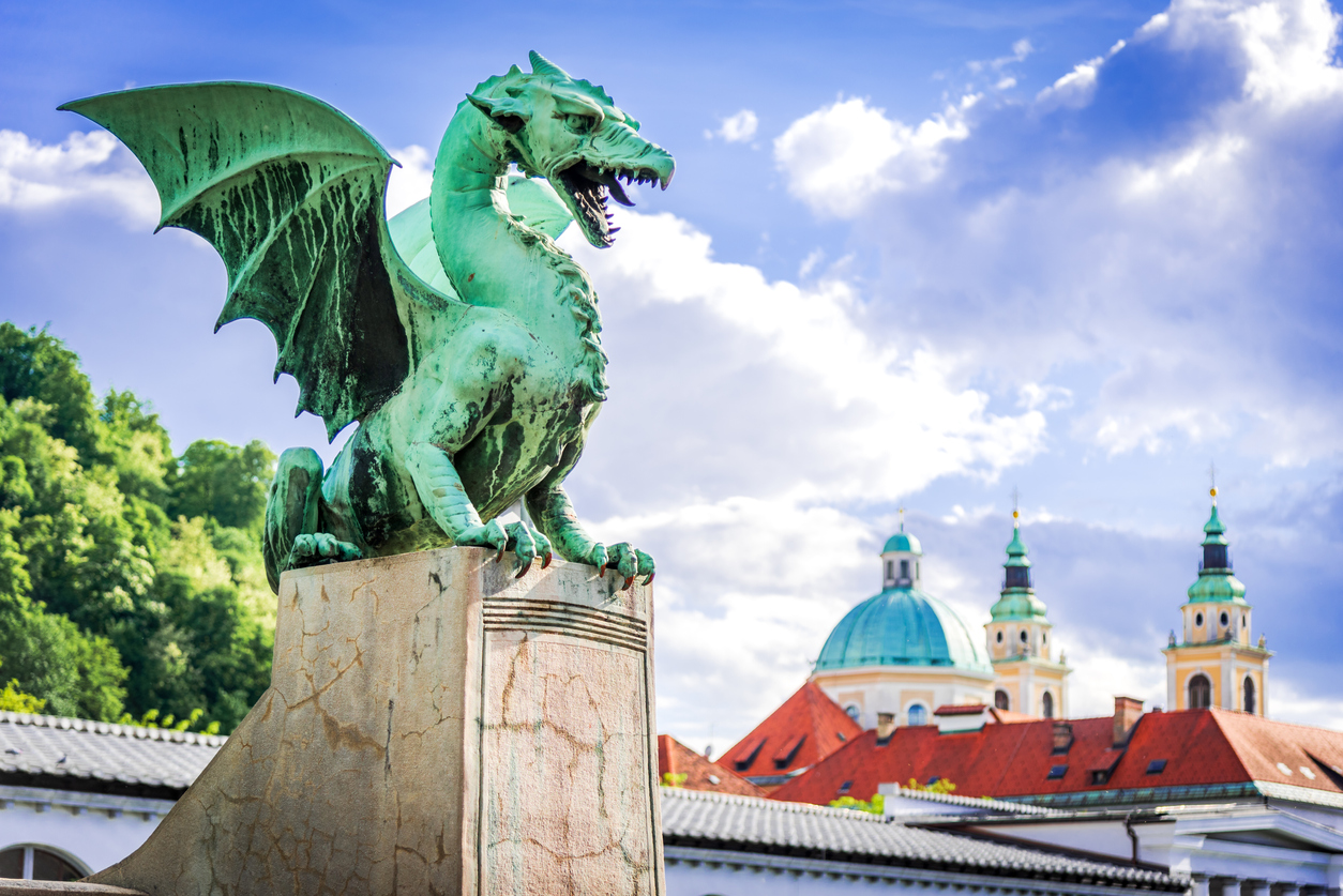 Lubiana Slovenia simbolo città drago