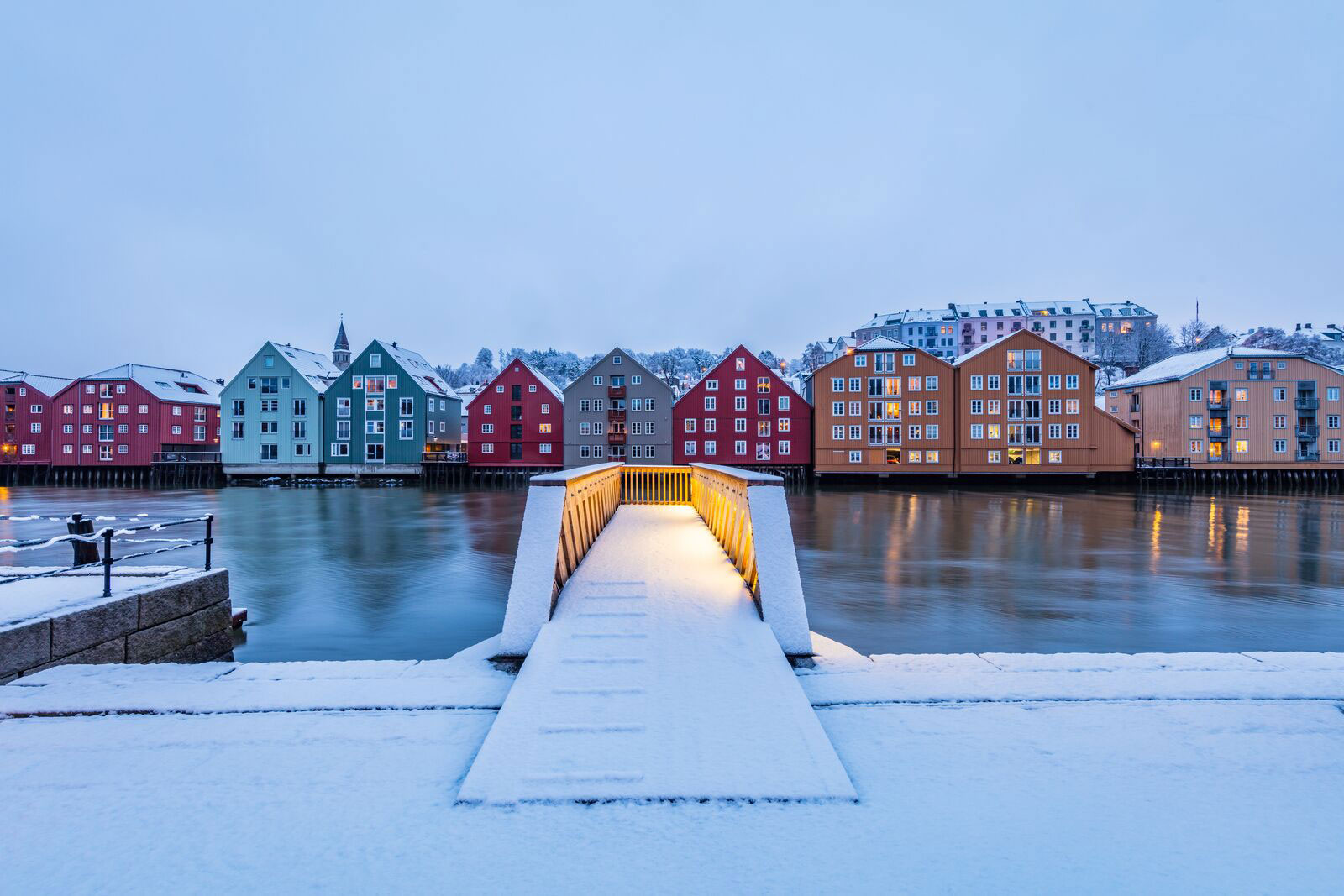 Trondheim sotto la neve