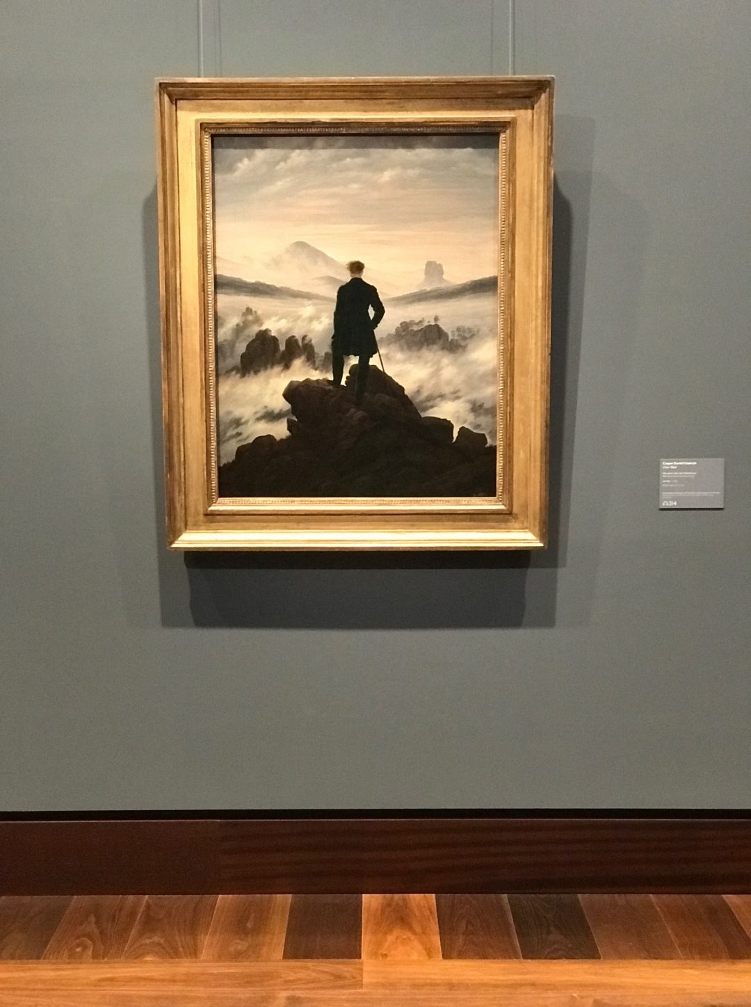 Viandante sul mare di nebbia di Caspar David Friedrich