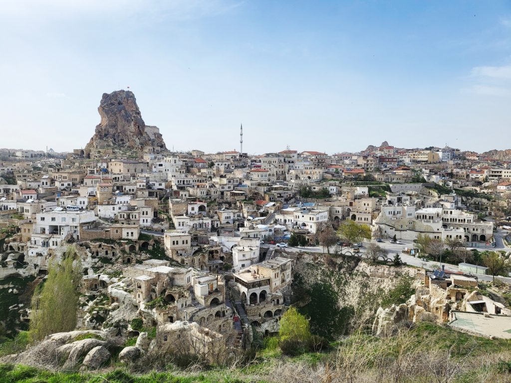 Panorama della città di Ortahisar Cappadocia
