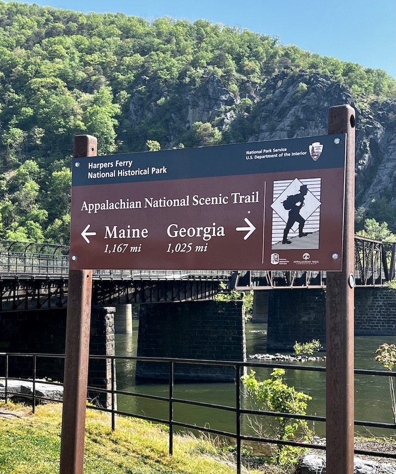 West Virginia Stati Uniti del Sud Appalachian Trail confluenza fiume Potomac e fiume Shenandoah
