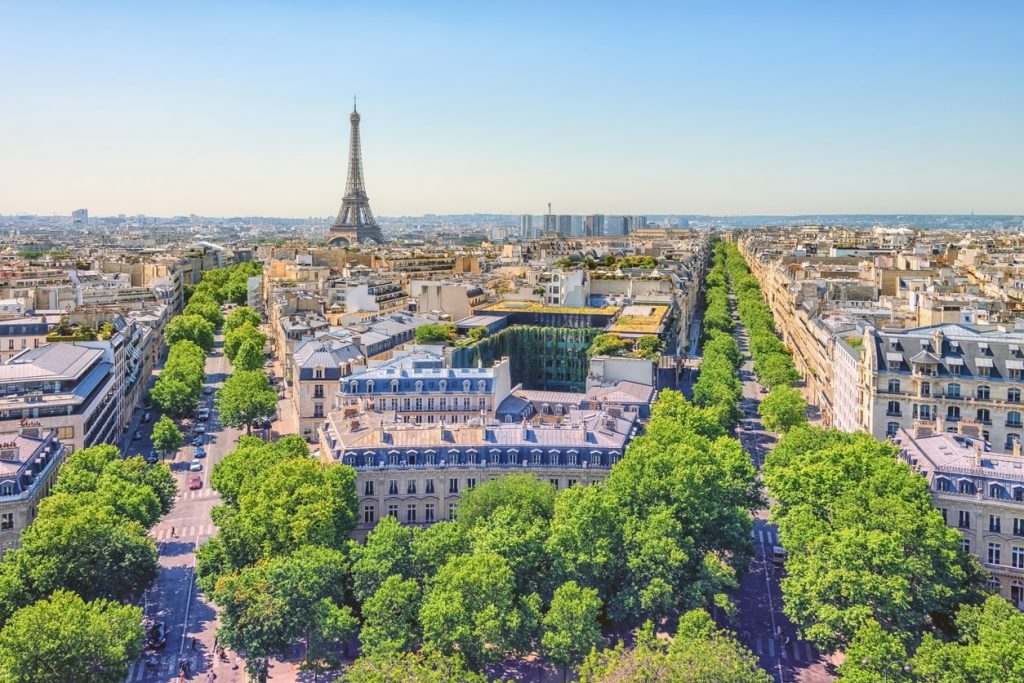 veduta di Parigi con la Tour Eiffel