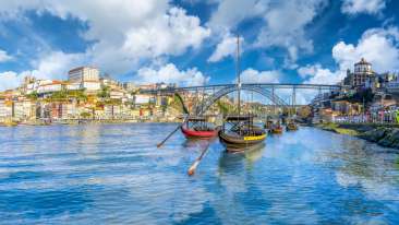 fiume Douro a Porto Portogallo