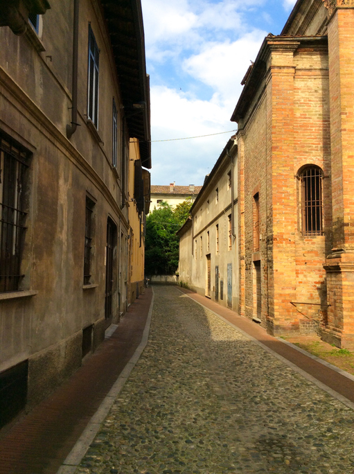 Una strada medievale di Crema
