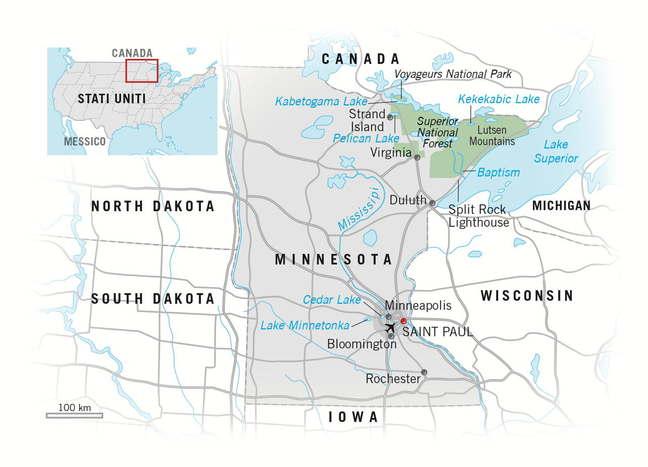 Cartina Minnesota dove si trova