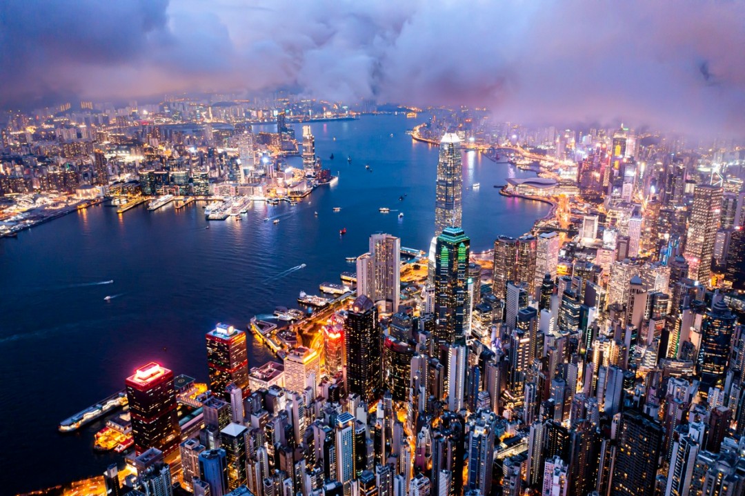 veduta di Hong Kong dall'alto