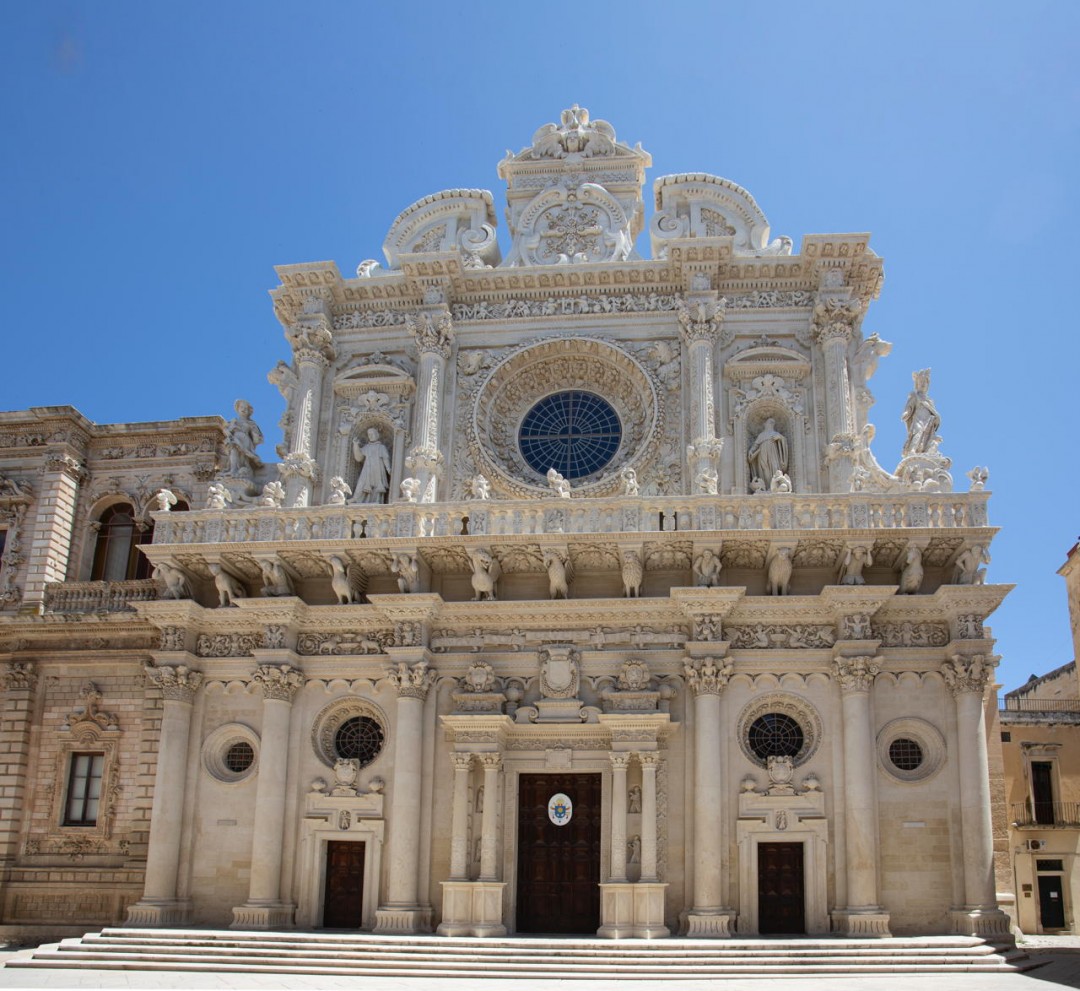 Facciata della Basilica Santa Croce Lecce capolavoro barocco