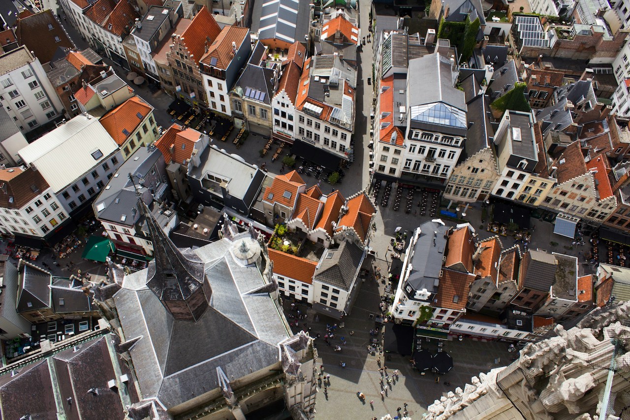 Anversa cattedrale e tetti