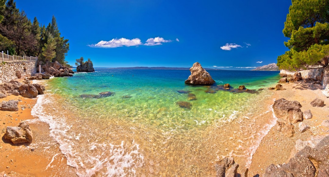 Spiaggia Punta Rata, Brela, Riviera di Makarska, Croazia 