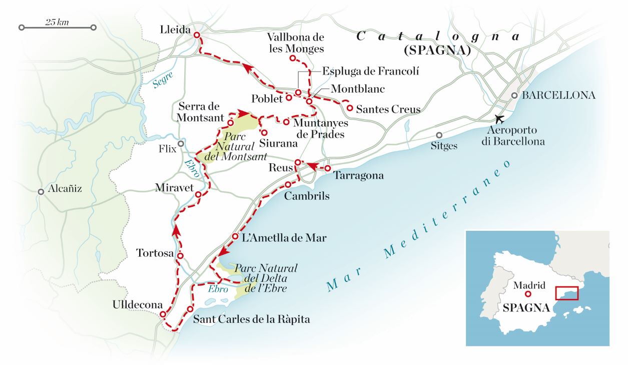  itinerario da Tarragona a Lleida