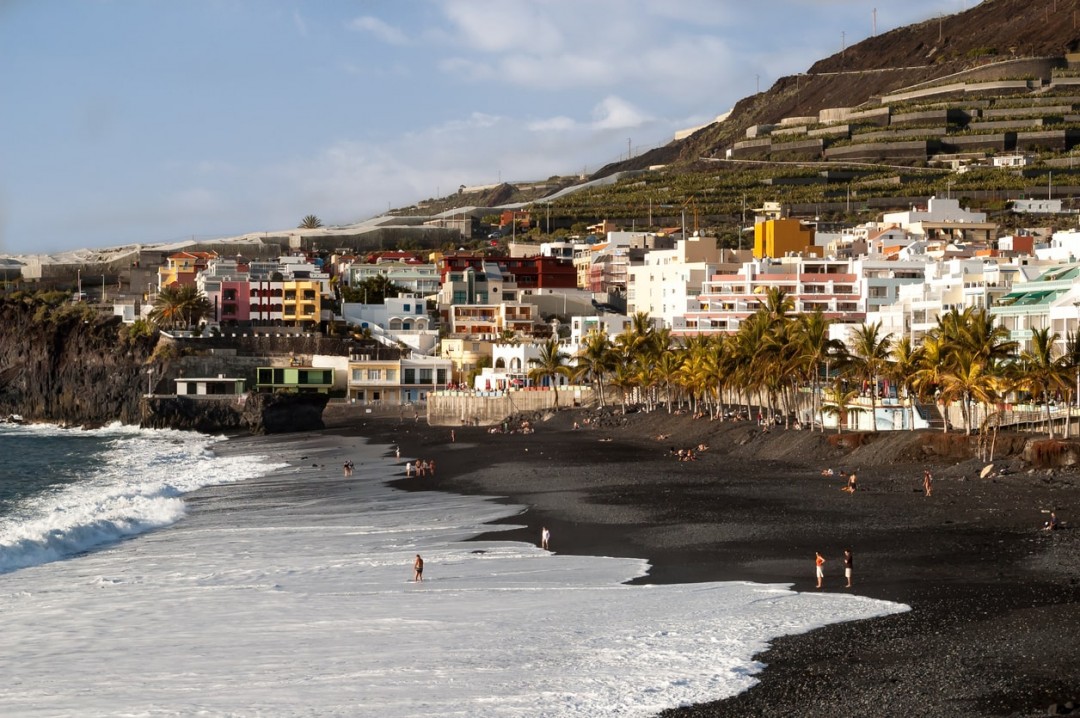 Puerto Naos spiaggia, La Palma, Isole Canarie 