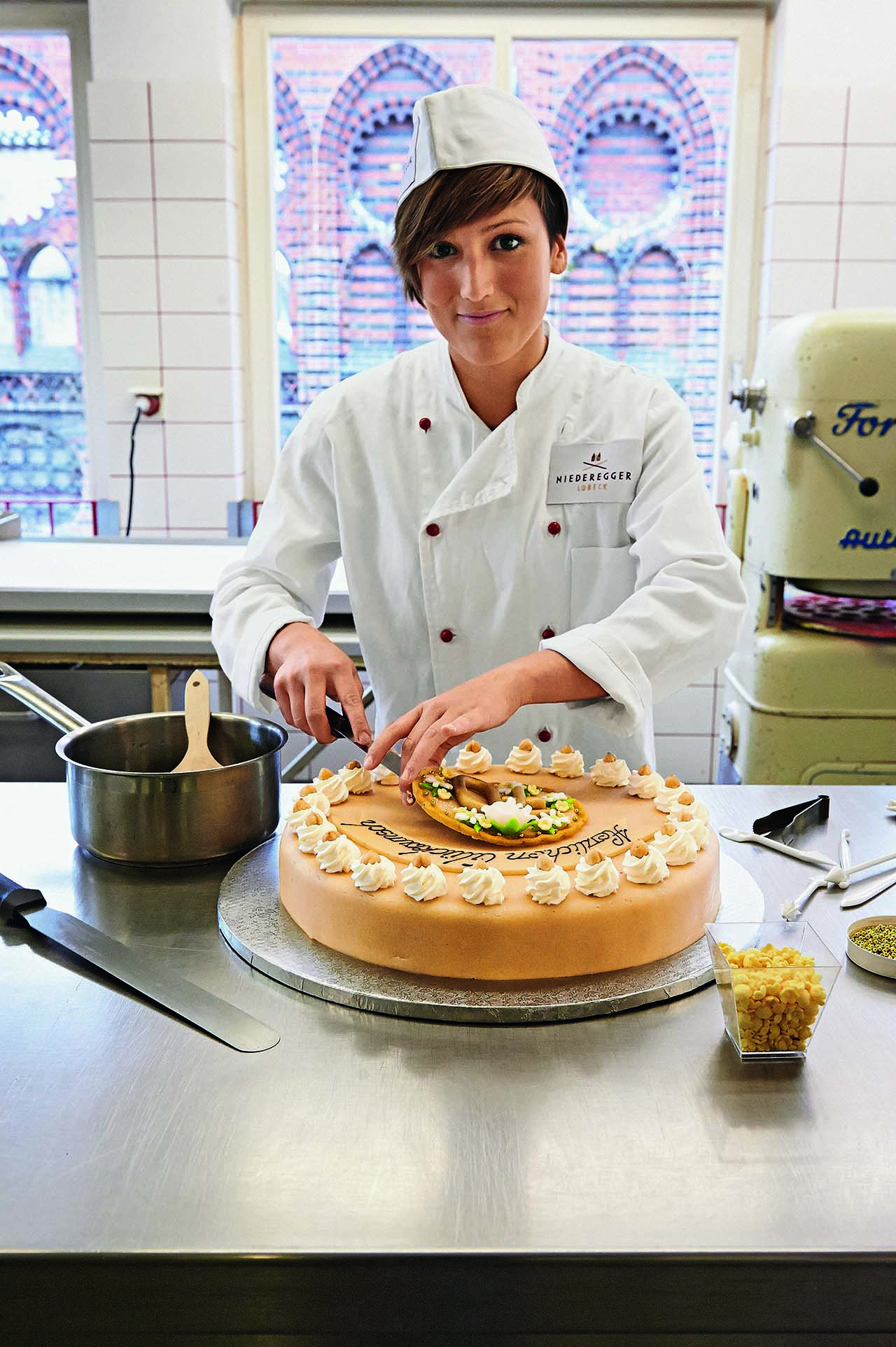 pastry chef at Café Niederegger in Lübeck, Germany