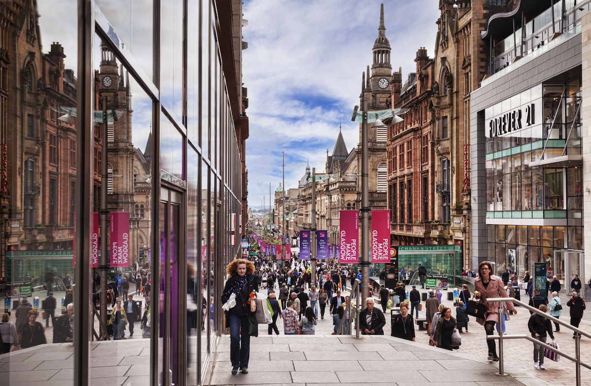 Buchanan Street Shopping Street Glasgow Scotland