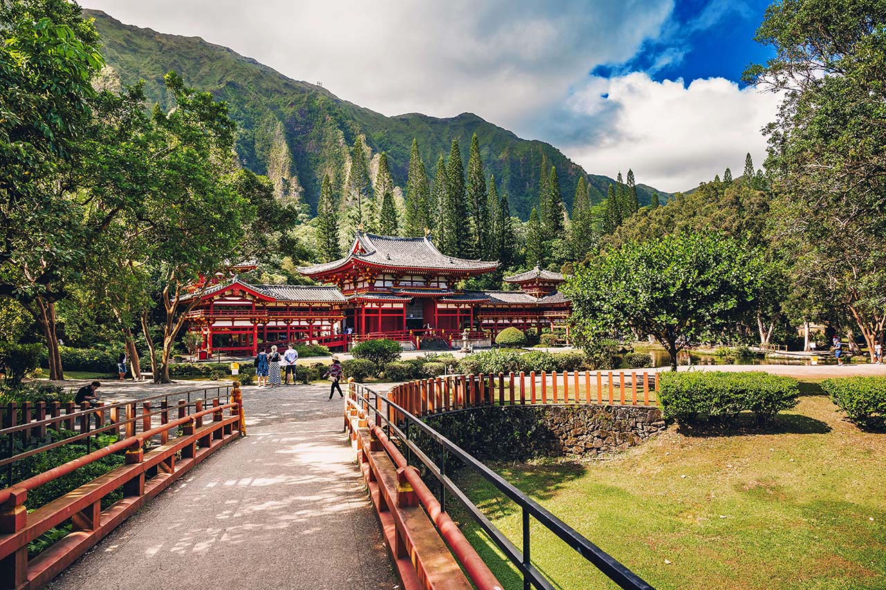 Byodo-In Temple isola Oahu Hawaii